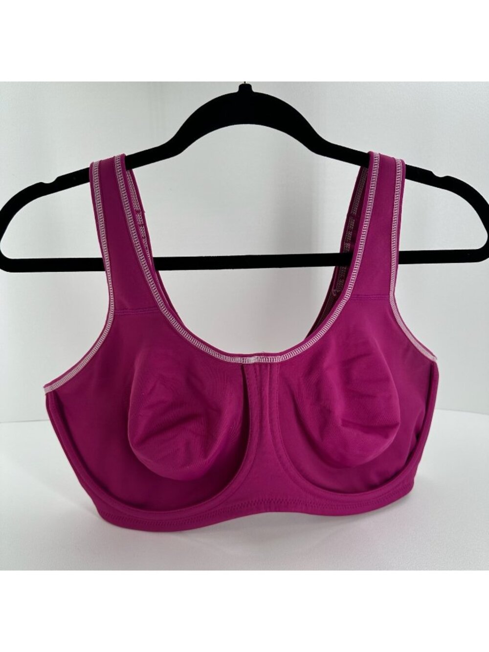 Wacoal 855170 Simone Sport Underwire Bra 40DD High Impact Full Coverage Magenta